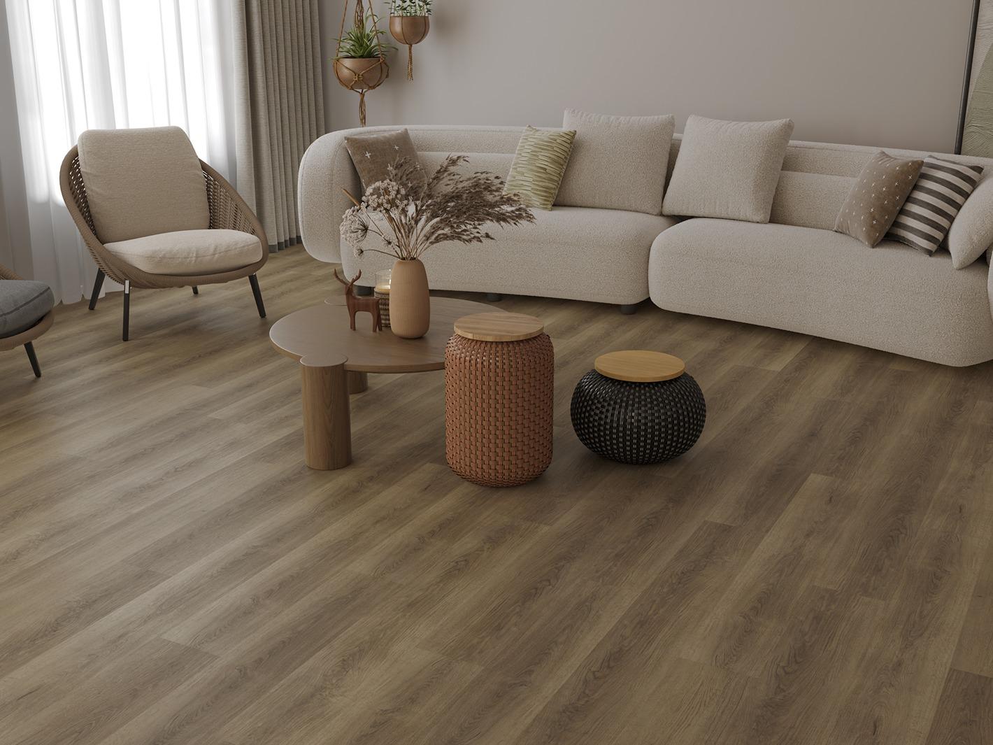 Кварцвиниловая плитка Alpine Floor клеевая Ultra Дуб Дриада ЕСО 5-44 1219,2×184,15×2 фото в интерьере
